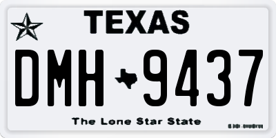 TX license plate DMH9437