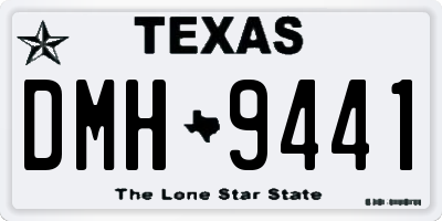 TX license plate DMH9441