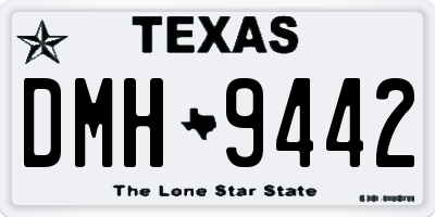 TX license plate DMH9442