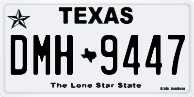 TX license plate DMH9447