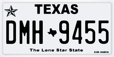 TX license plate DMH9455