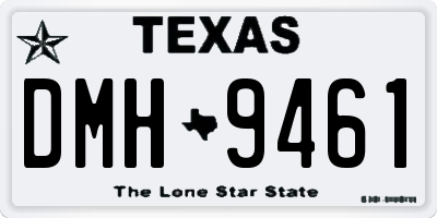 TX license plate DMH9461