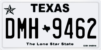 TX license plate DMH9462