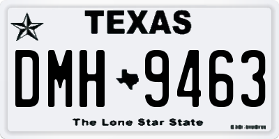 TX license plate DMH9463