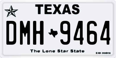 TX license plate DMH9464