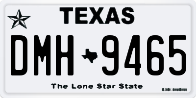 TX license plate DMH9465