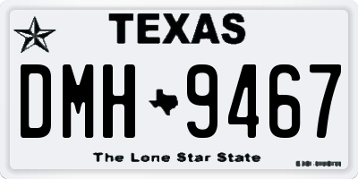 TX license plate DMH9467