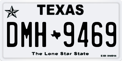 TX license plate DMH9469