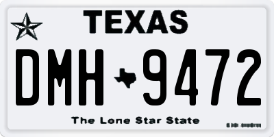 TX license plate DMH9472