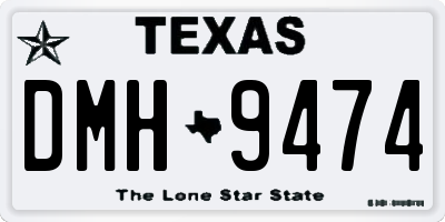 TX license plate DMH9474
