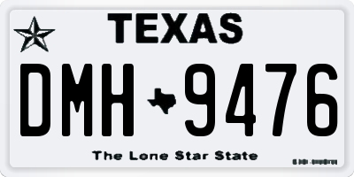 TX license plate DMH9476
