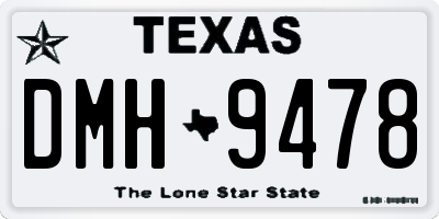 TX license plate DMH9478