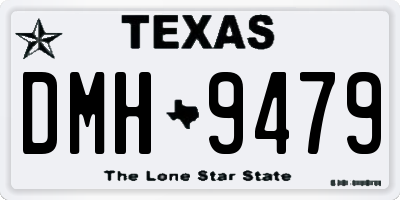 TX license plate DMH9479