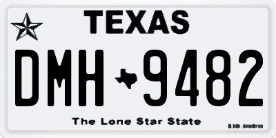 TX license plate DMH9482