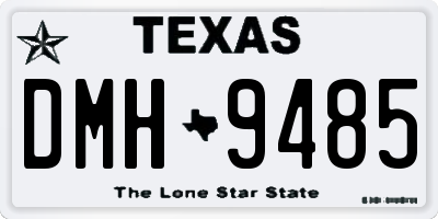 TX license plate DMH9485