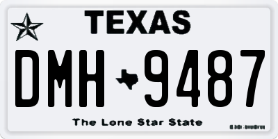 TX license plate DMH9487