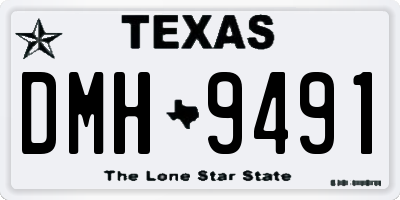 TX license plate DMH9491