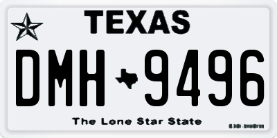 TX license plate DMH9496