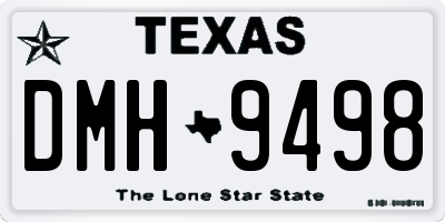 TX license plate DMH9498