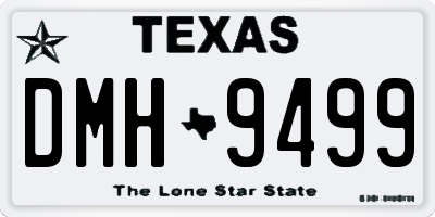 TX license plate DMH9499