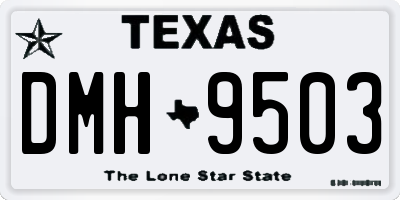 TX license plate DMH9503