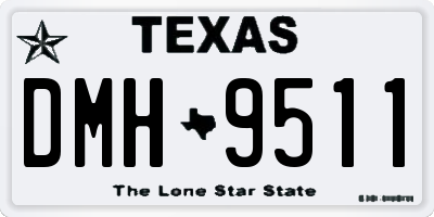 TX license plate DMH9511