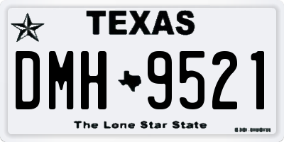 TX license plate DMH9521