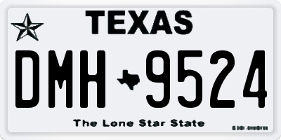 TX license plate DMH9524