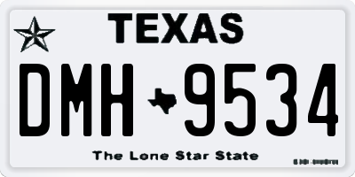TX license plate DMH9534