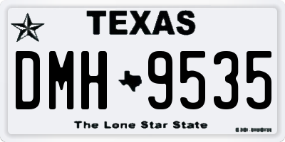 TX license plate DMH9535