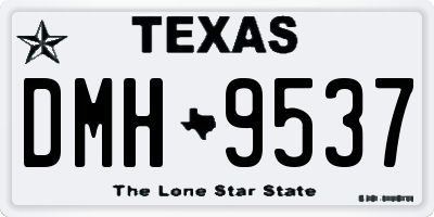 TX license plate DMH9537