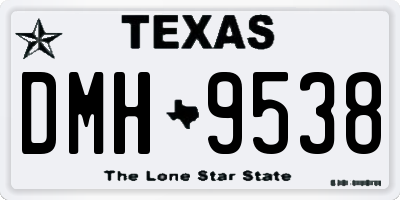 TX license plate DMH9538