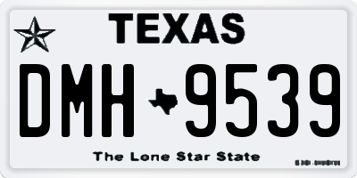TX license plate DMH9539