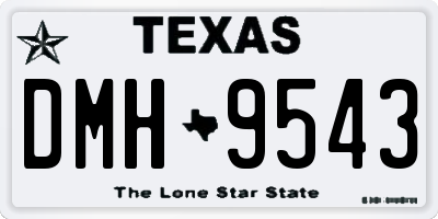 TX license plate DMH9543