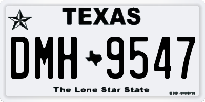 TX license plate DMH9547