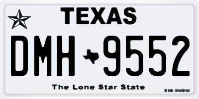 TX license plate DMH9552