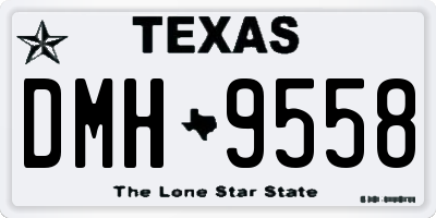 TX license plate DMH9558