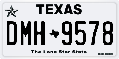 TX license plate DMH9578