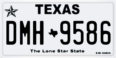 TX license plate DMH9586