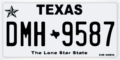 TX license plate DMH9587