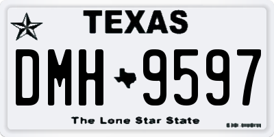 TX license plate DMH9597