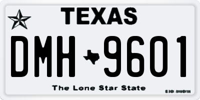 TX license plate DMH9601