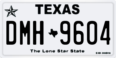 TX license plate DMH9604