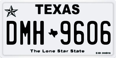 TX license plate DMH9606
