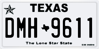 TX license plate DMH9611