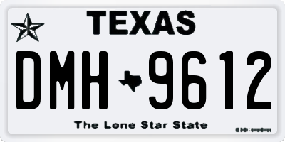 TX license plate DMH9612