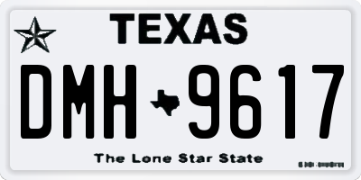 TX license plate DMH9617