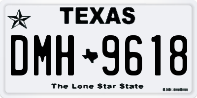 TX license plate DMH9618