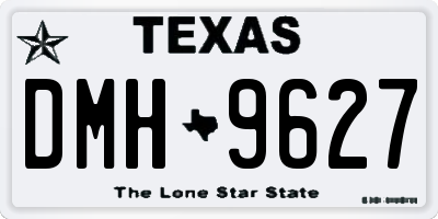 TX license plate DMH9627