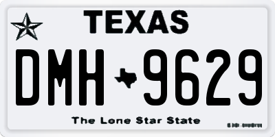 TX license plate DMH9629